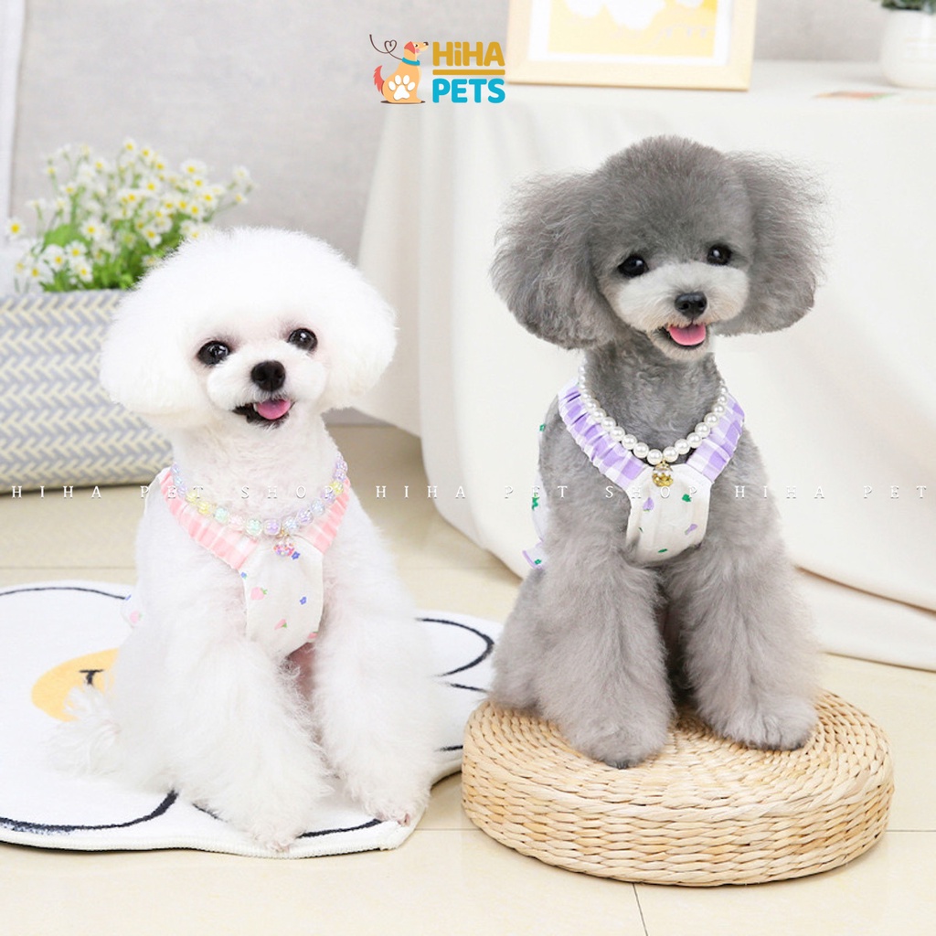Áo Đầm Cho Chó Mèo Công Chúa Hai Dây Mát Mẻ Quần Áo Thú Cưng Thiết Kế Mùa Hè Cao Cấp Hihapet.