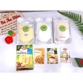 Bột Galatine, Men Nở, Bột Nở, Bột Pudding, Đường Vani Hữu Cơ