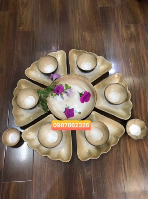⚡FREESHIP Extra ⚡ Bộ đĩa trang trí bàn ăn ( gốm sứ )