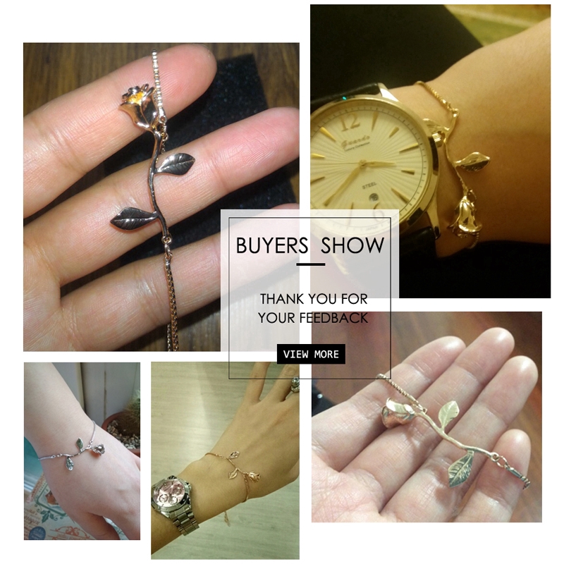 Vòng Đeo Tay Hishop Chất Liệu Bạc Thiết Kế Kiểu Hoa Hồng Đẹp Mắt | BigBuy360 - bigbuy360.vn