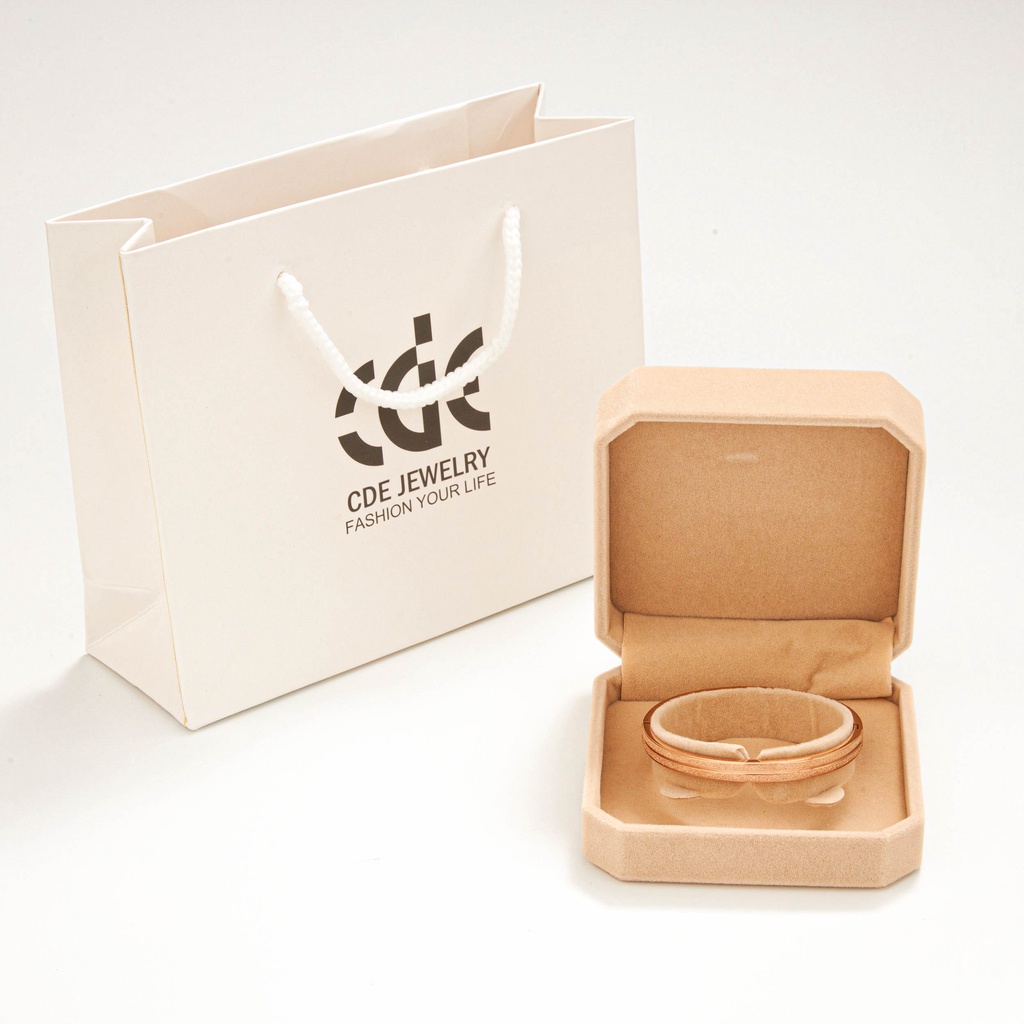 Vòng tay CDE Double Milgrain Bracelet Rose Gold CDE20130100