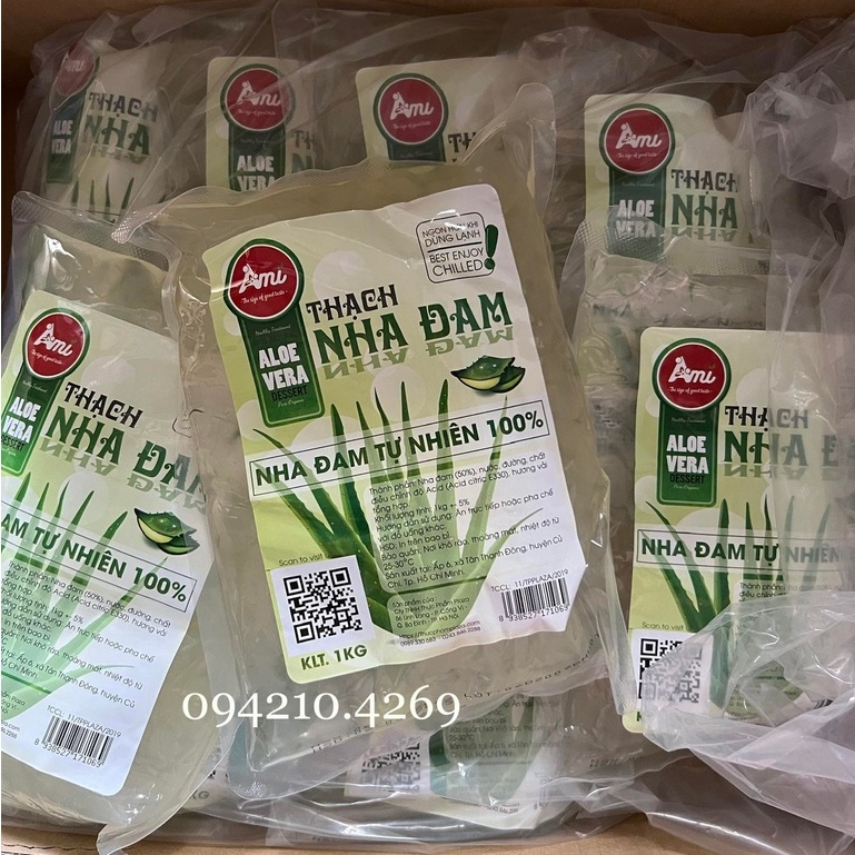 Thạch Nha Đam AMI GIÒN NGON gói 1kg- TOPPING TRÀ CHANH/TRÀ SỮA HOTHIT- Bách hóa nguyên liệu