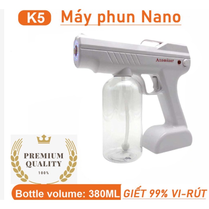 Súng Xịt Khử Khuẩn Atomizer - Máy Phun Sát Khuẩn Cầm Tay Nanomax t2