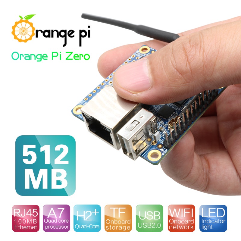 Orange Pi Zero 512MB H2+ Quad-Core Open-Source Single Mini Board