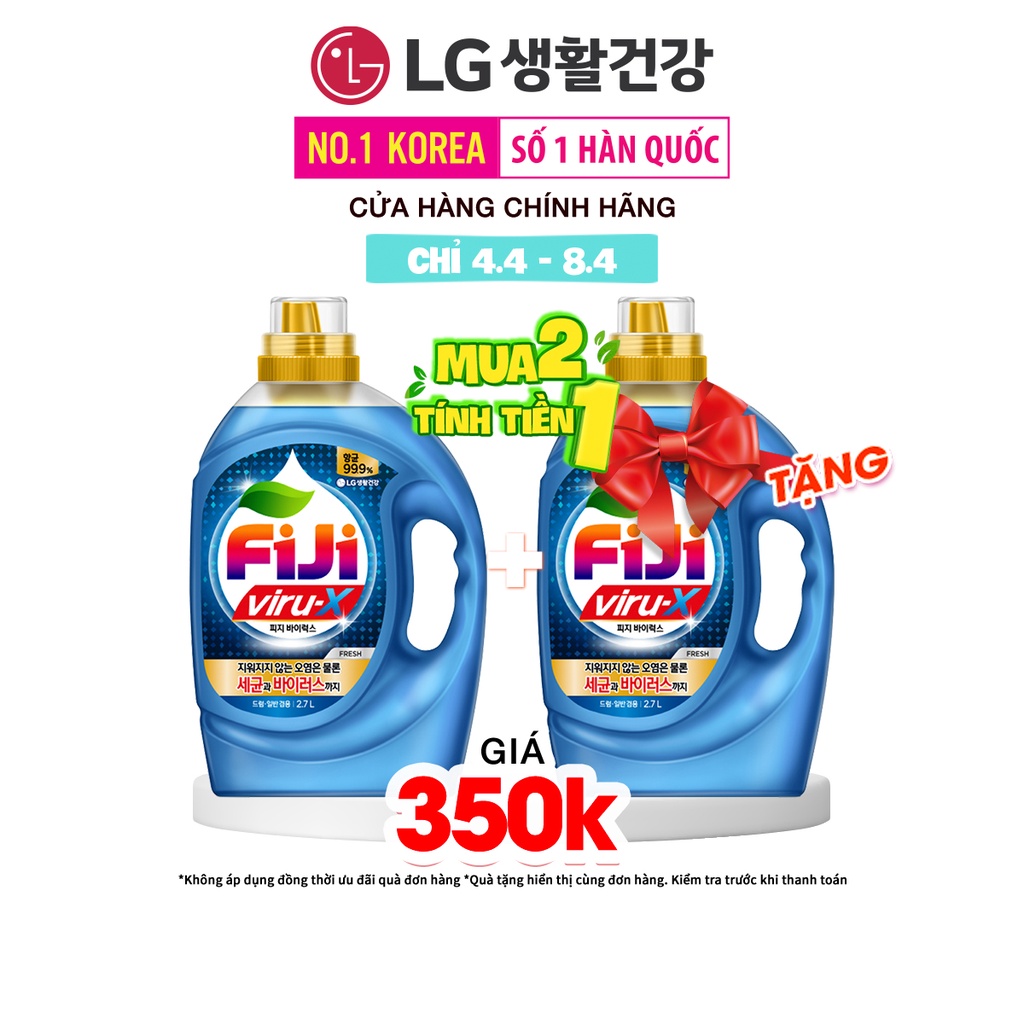 Nước giặt Fiji ViruX - Fresh Hương thơm mát 2.7l