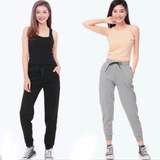 Quần jogger len tăm bo gấu nữ quần nỉ jogger len tăm quần nữ