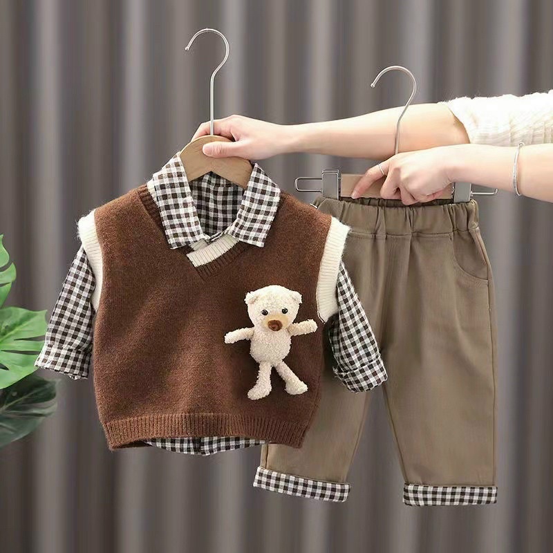 Sét bộ công len 3 chi tiết kèm gấu 10-20kg