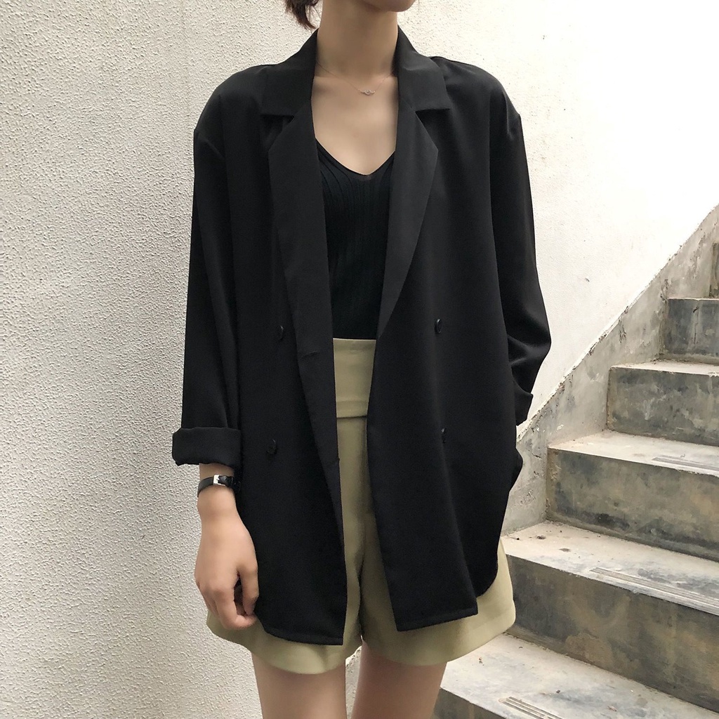 Jiashucheng Áo Khoác Blazer Chất Liệu Chiffon Mỏng Dáng Rộng Cao Cấp Thời Trang Theo Phong Cách Anh Cho Nữ