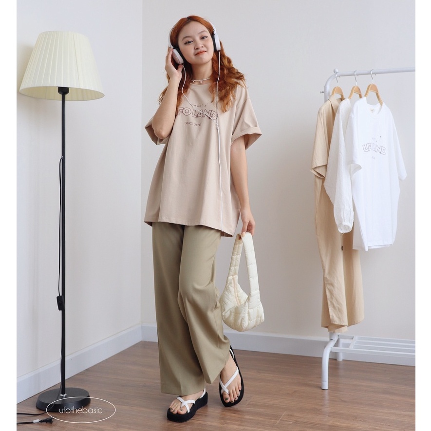 Áo phông nữ, áo thun nữ &quot;UFO LAND&quot; freesize, chất premium cotton cao cấp - by ufo.thebasic