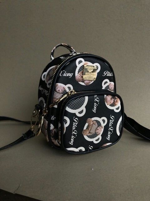 Ba lô kiêm túi chéo mini nữ đi chơi, đi học hình gấu trắng thời trang nữ hot mùa hè 2020