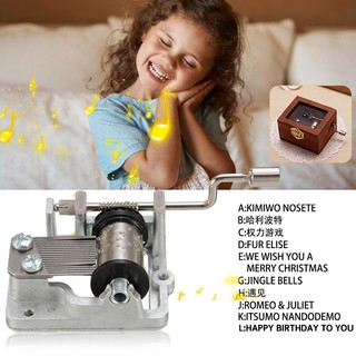 Mini Hand Cranking Music Movement DIY Music Box Sưu tầm trang trí