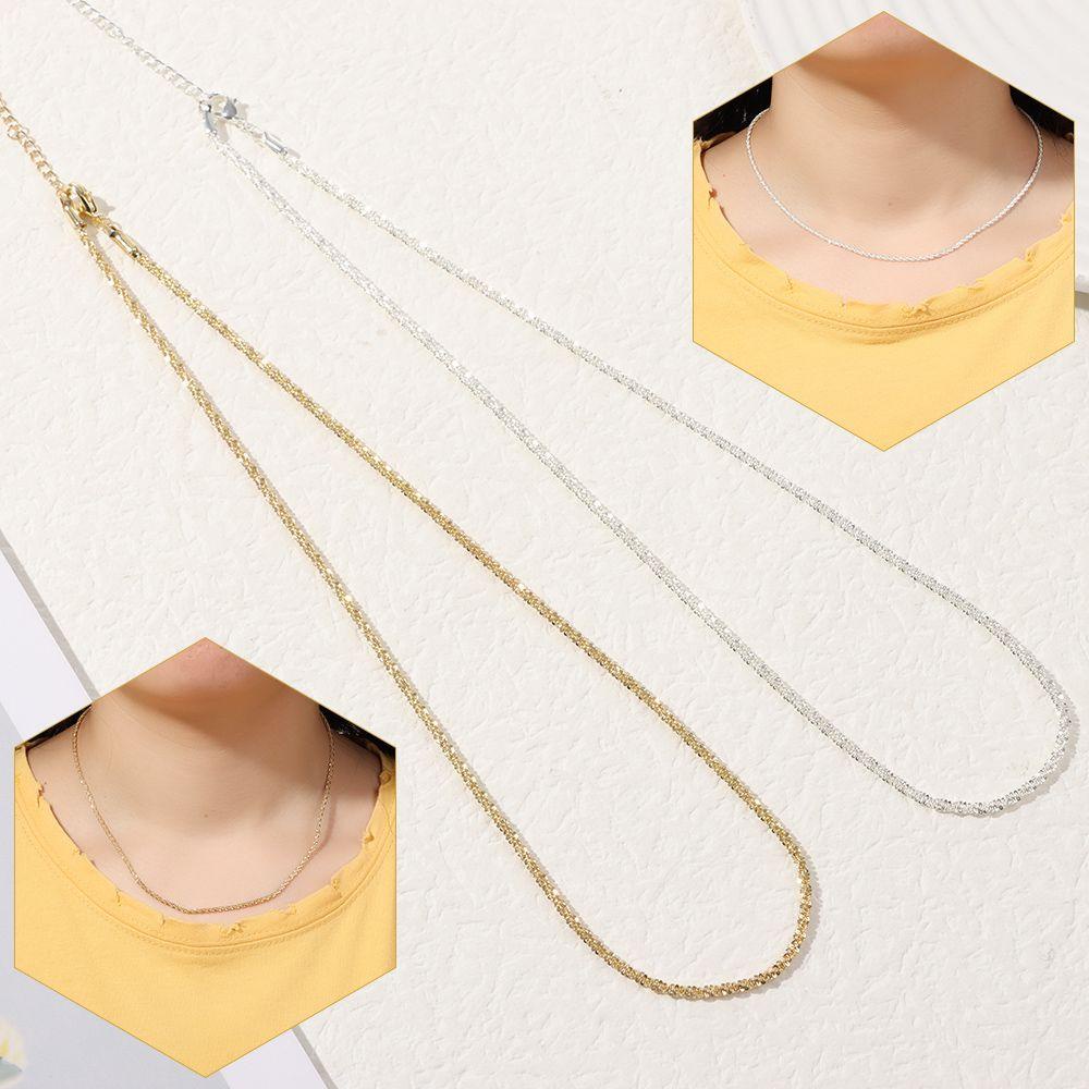 ROSE Dây Chuyền Lấp Lánh Đơn Giản Thời Trang Cho Nữ