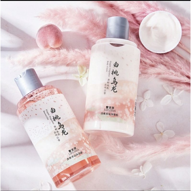 Sửa Tắm Trắng Đào Ô Long+Dưỡng Thể Heyxi Hỗ Trợ Làm Sáng Da Căng Mịn Da Nội Địa Trung 245ml