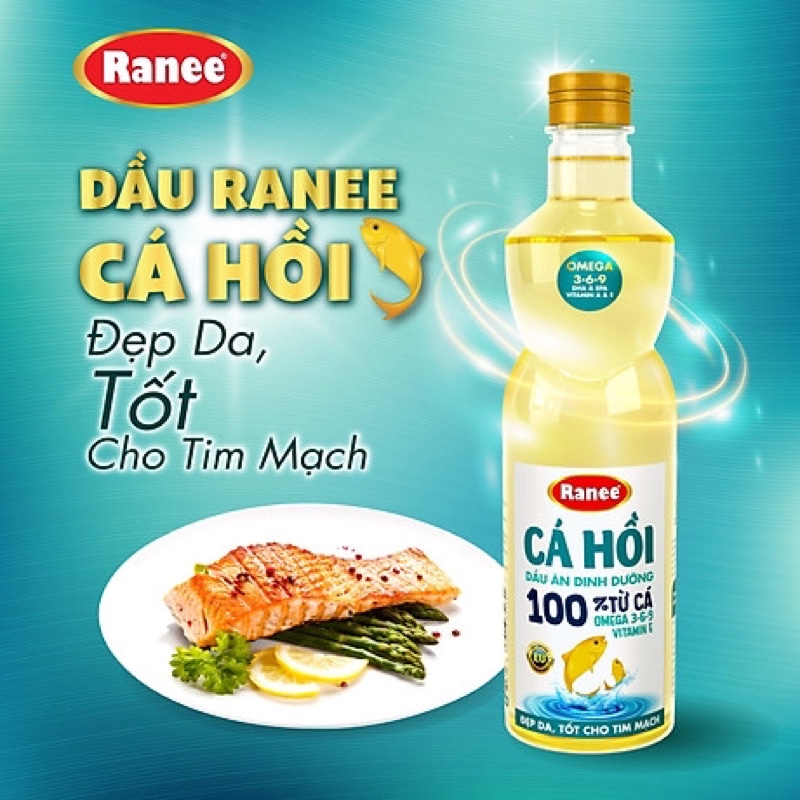 Dầu ăn dinh dưỡng cá hồi Ranee 950ml