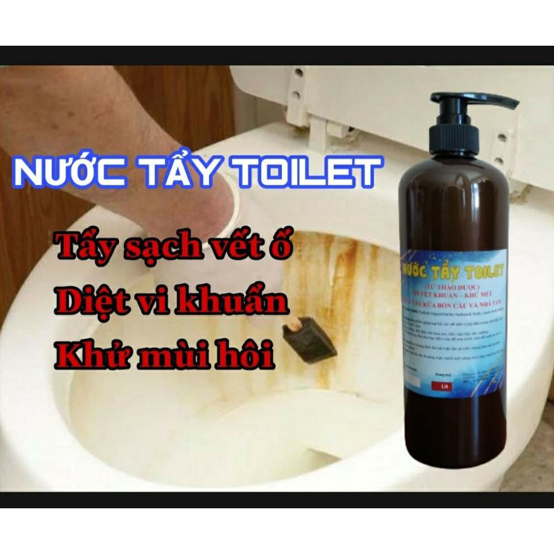 NƯỚC TẨY TOILET BỒN CẦU SIÊU SẠCH, RỮA NHÀ TẮM VỆ SINH Ố VÀNG, ĐÁNH BAY VI KHUẨN CHAI 1 LIT