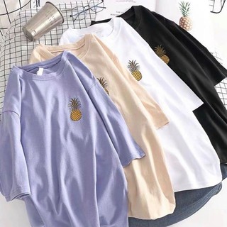 [Free Ship] Áo thun nữ form rộng tay lỡ unisex - Áo thun hình quả thơm giá rẻ