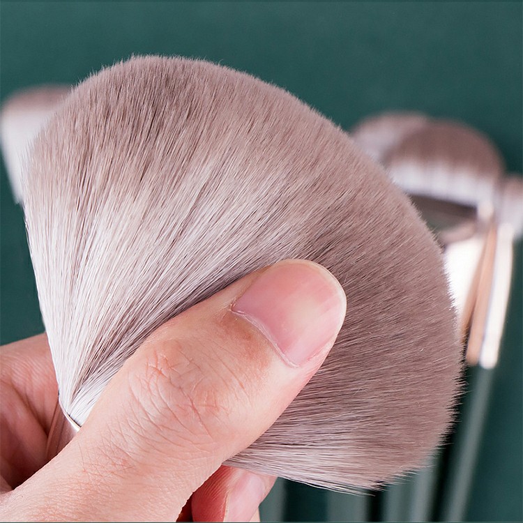 Bộ 14 cọ trang điểm cao cấp lông siêu mềm cán gỗ màu xanh