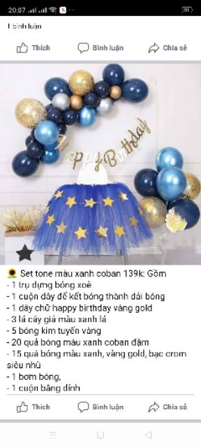 Set bóng trang trí sinh nhật siêu dễ thương MS4