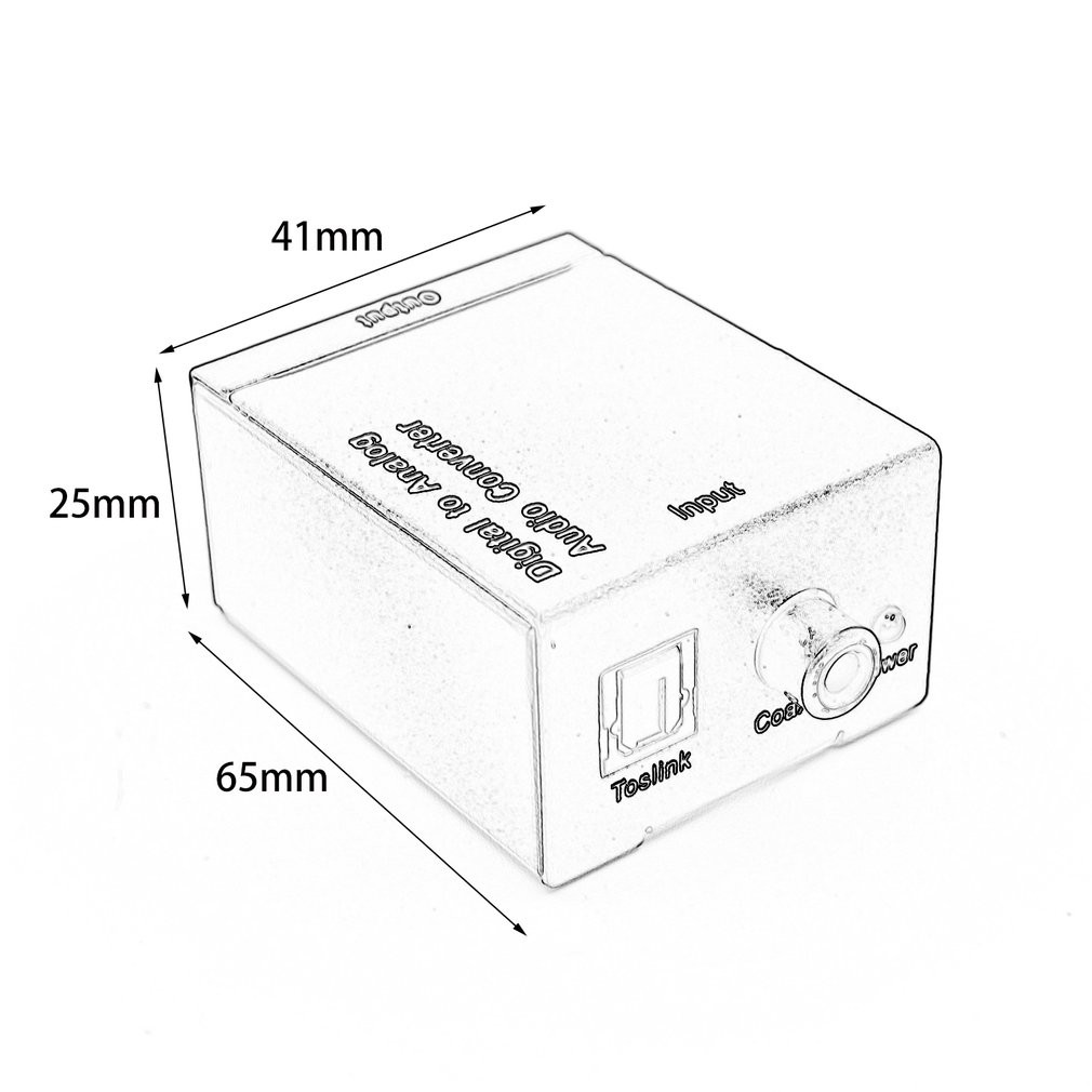 Bộ chuyển đổi âm thanh kỹ thuật số sang tương tự Bộ chuyển đổi quang học Toslink & Coaxial R / L | BigBuy360 - bigbuy360.vn