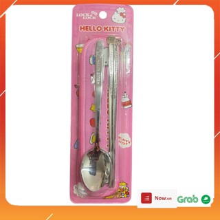 Bộ muỗng đũa Inox cao cấp Hello Kitty siêu đẹp