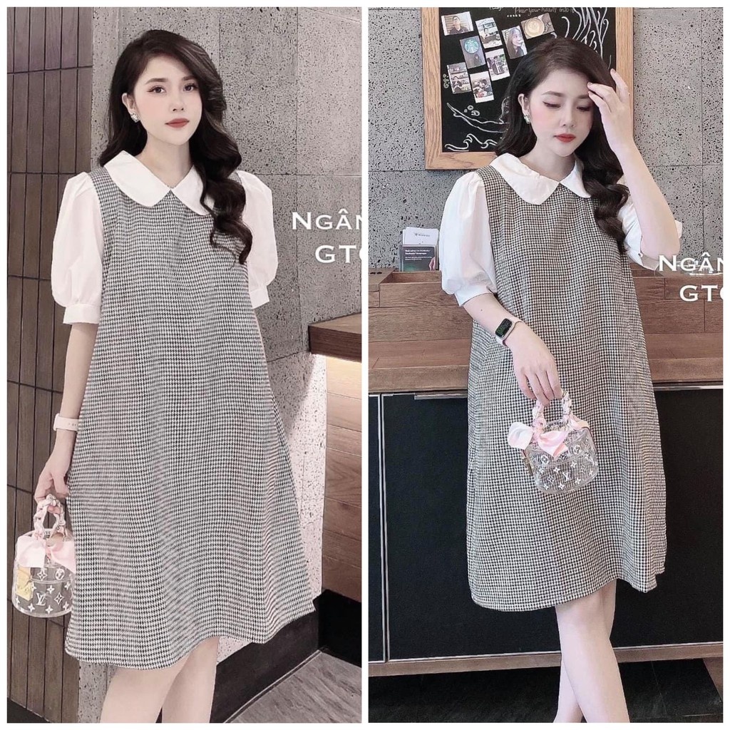 Váy bầu cao cấp chất đũi Hàn mát mềm mịn💕đầm bầu mùa hè siêu mát💕váy cho bà bầu free size 43-67kg