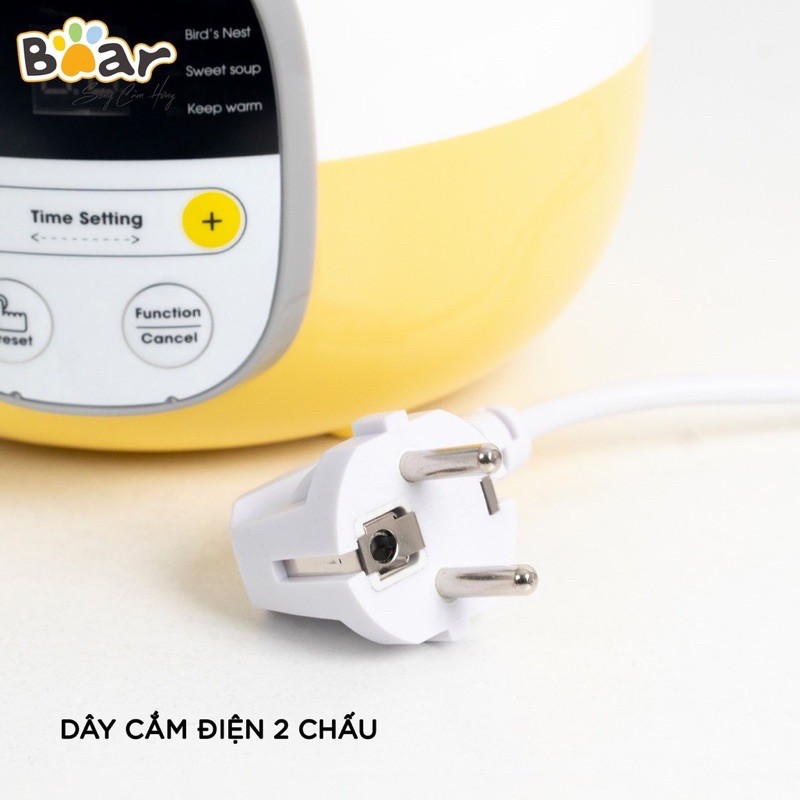 Nồi Nấu Cháo Chậm Hẹn Giờ Bear 's Bảng Quốc Tế Mẫu Mới 2021 ( 0.8 lit )