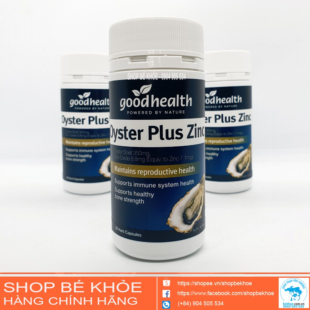 Tinh chất hàu Oyster Plus ZinC Goodhealth 60v - Úc