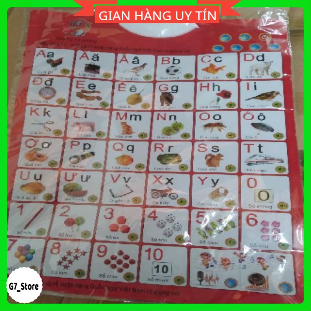 Bảng chữ cái đa năng, Bảng học điện tử (chữ cái,số,con vật,đồ vật) kiểm tra có giọng nói thông minh cho bé