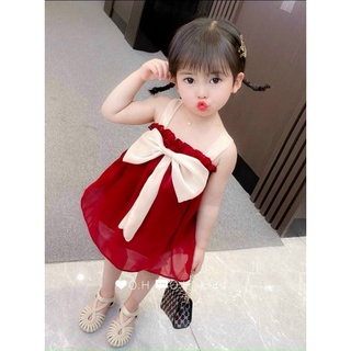 Váy 2 dây kèm nơ cho bé siêu xinh