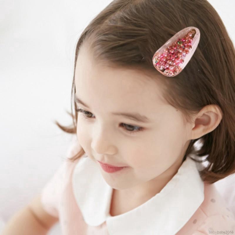 Kẹp tóc đính hạt giả ngọc trai cho bé