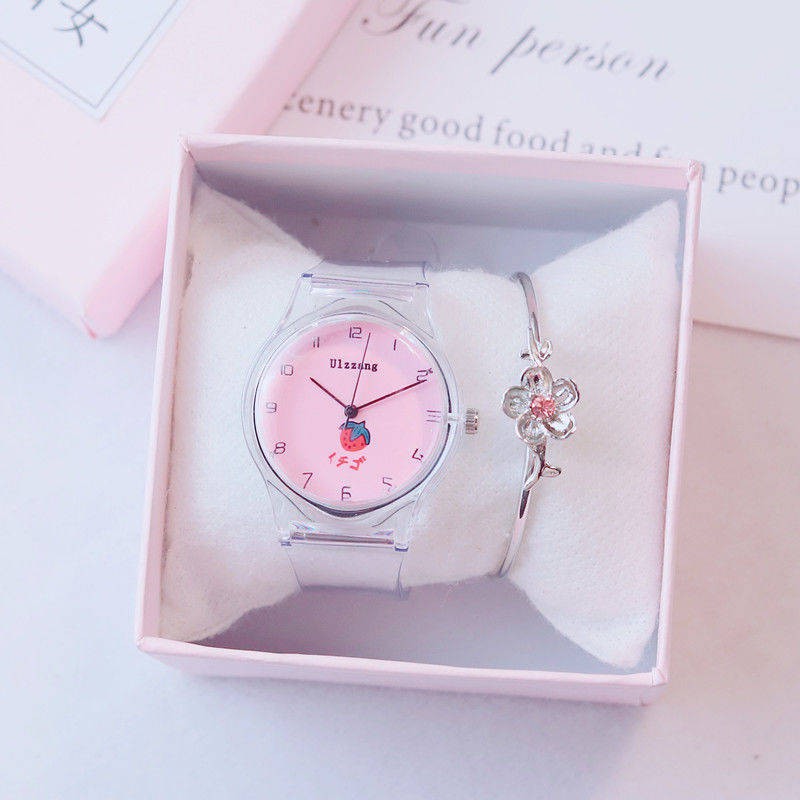 hồ đồng Đồng hồ cổ tích nhỏ Cô gái phiên bản Hàn Quốc của cô gái tối giản trái tim dễ thương trong suốt trẻ em đồng | BigBuy360 - bigbuy360.vn