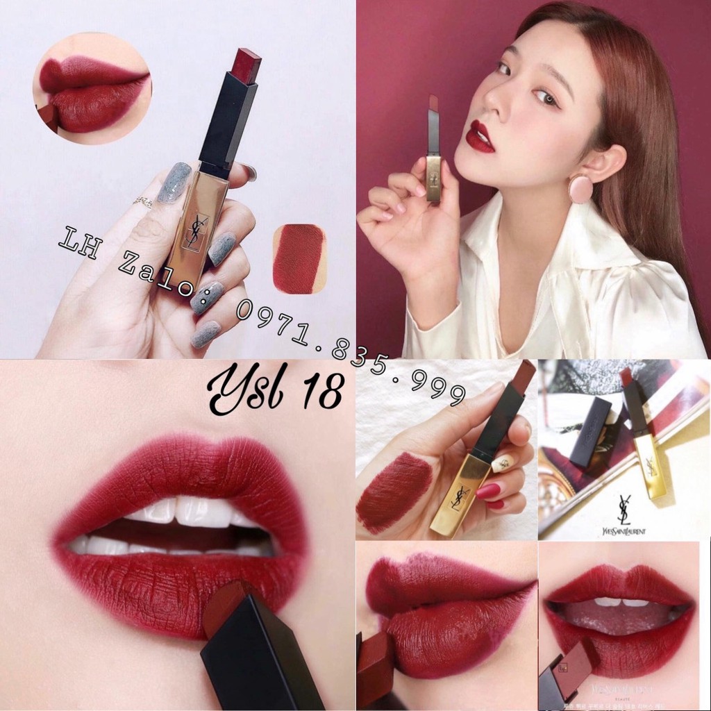 Son YSL Rouge Pur Couture The Slim - The Slim Glow Matte Full Size đủ màu bao check | BigBuy360 - bigbuy360.vn