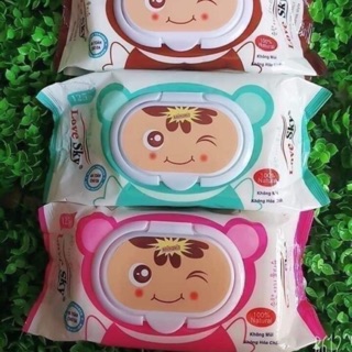 ✅khăn giấy ướt caryn 100 tờ không mùi- shopben