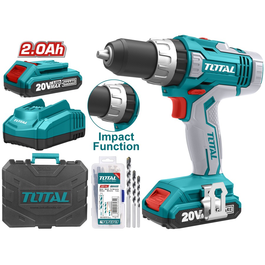 MÁY KHOAN BÚA DÙNG PIN TOTAL 20V TIDLI2003