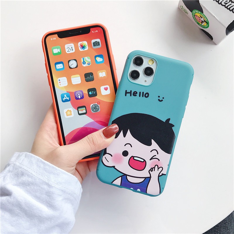 Ốp điện thoại mềm in hình cặp đôi dễ thương cho IPHONE 7 PLUS 6S 6 7 8 PLUS XS XR X XS MAX