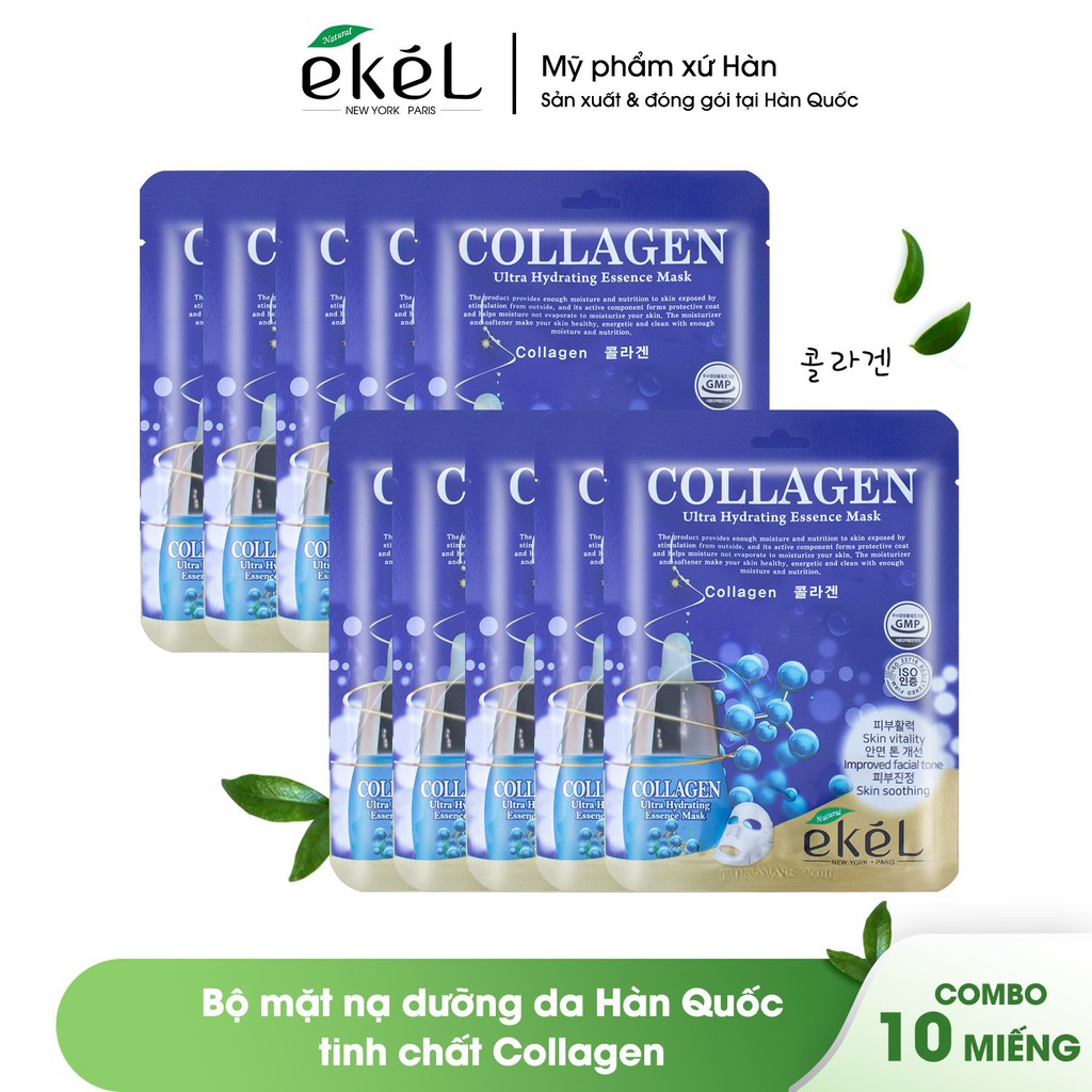10 miếng mặt nạ Collagen Ekel