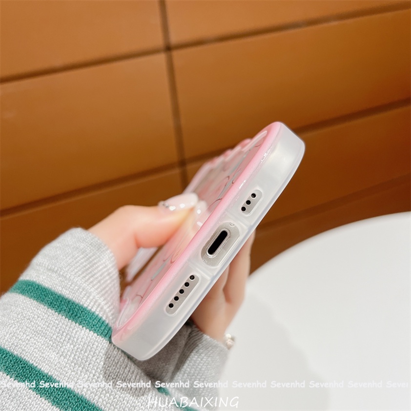 Ốp Điện Thoại Họa Tiết Hoạt Hình Tai Thỏ / Dâu Tây Cho iPhone 14 13 12 11 Pro Max SE2020 X XR Xs Max 7 8 Plus