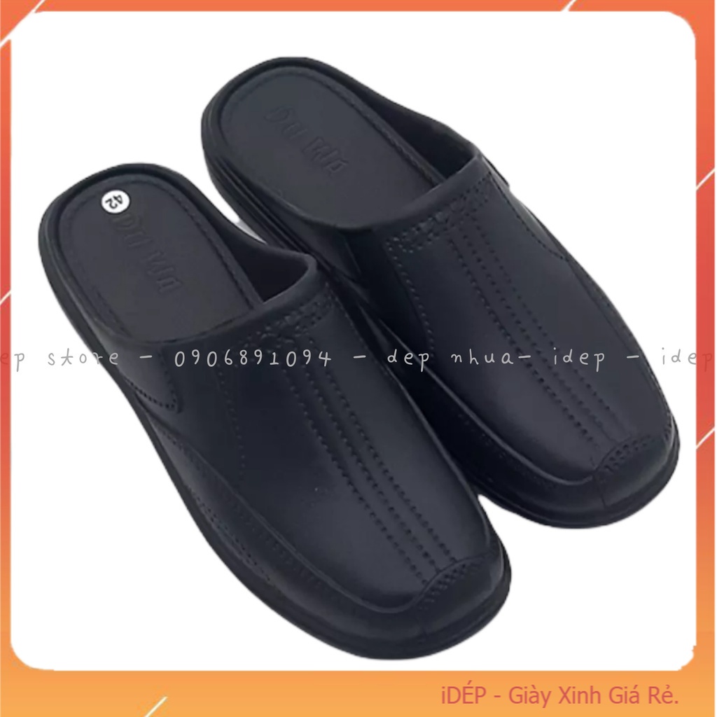 Dép sục lười bít mũi nam đúc nguyên khối siêu nhẹ iDép - SL021