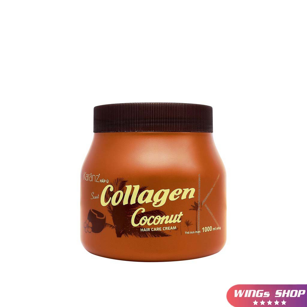 Kem Hấp Ủ Dừa Collagen Coconut Karanz 1000ml 🛑FreeShip🛑 Phục Hồi Tóc, Giúp Tóc Siêu Mềm Mượt | Hàng Chính Hãng