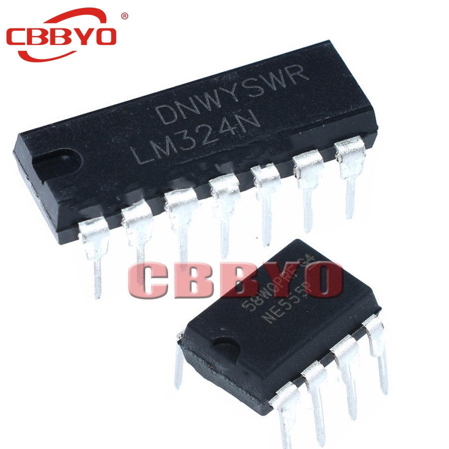 Set 20 Linh Kiện Điện Tử UA741 LM324 LM393 LM339 NE555 LM358 DIP LM358N LM324N LM339N LM393N NE555P UA741CN