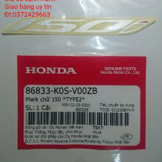 Tem chữ 150i sh 2020 (1 đôi)