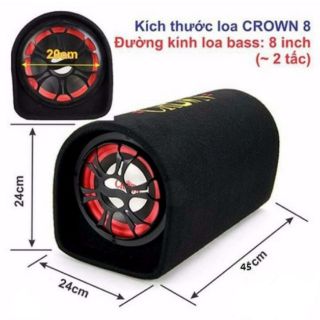 LOA ỐNG CROWN 8 BLUETOOTH