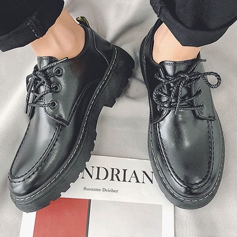 [GD04] Giày Da Lì Cổ Thấp Cho Nam Hàng Quảng Châu - Viền Chỉ Mũi Với Chất Da PU Quảng Châu loại tốt | BigBuy360 - bigbuy360.vn