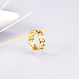 Nhẫn Nữ Kiểu Dây Xích Titan Ko Đen TT 3171