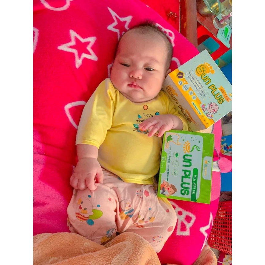 Combo 2 hộp Men Hữu Cơ SunPlus Cho Bé Biếng Ăn, Táo Bón, Chậm Tăng Cân