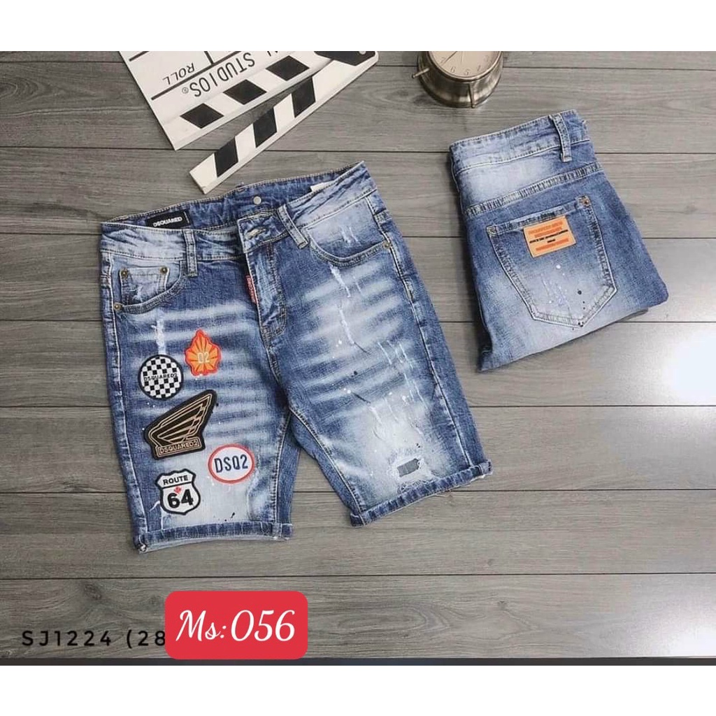 quần short jean nam ngắn đen rách nhẹ thêu logo nhiều mẫu mới hot 2022 giá rẻ KAYSTORE