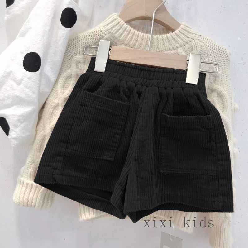 Quần Short Vải Nhung Thời Trang Thu Đông Phong Cách Hàn Quốc Cho Bé Gái