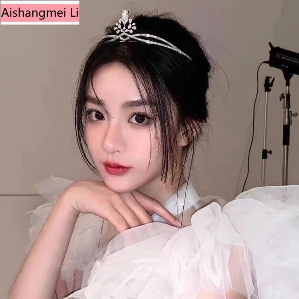 [Trang Sức Đẹp Mắt] Vương Miện Cô Dâu Kiểu Hàn Quốc Sang Trọng Đẹp Mắt Đơn Giản Hình Vương Miện Công Chúa Cao Cấp Làm Phụ Kiện Cho Váy Cưới Cô Dâu