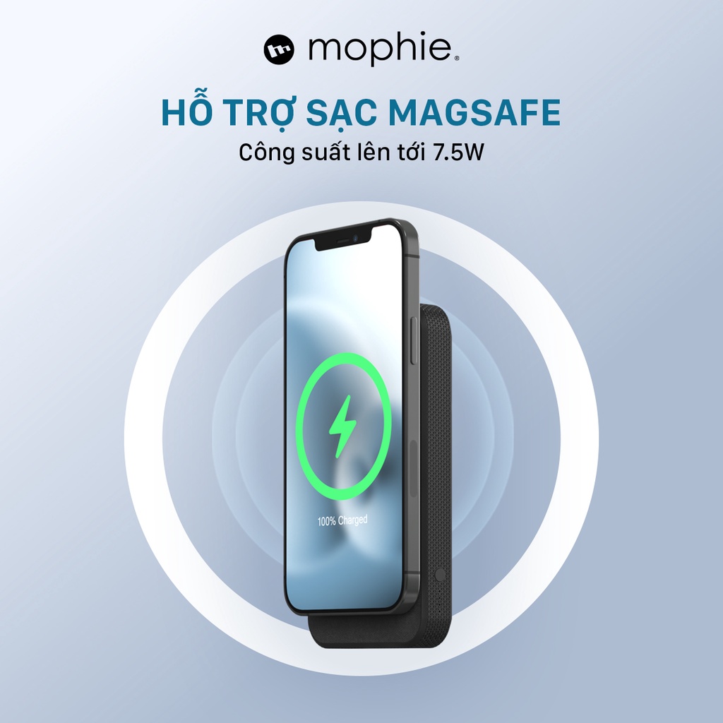 [Mã 156ELHA80K giảm 6% đơn 400K] Sạc dự phòng Mophie Snap+ Powerstation Stand 10,000mAh Hàng chính hãng