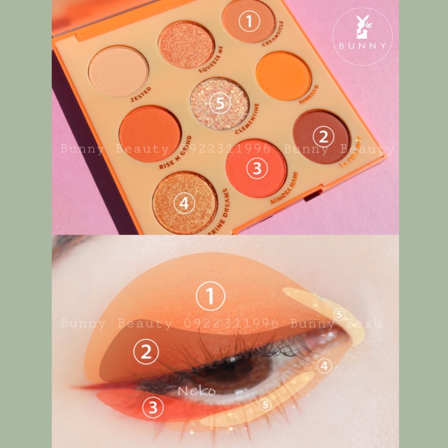 Bảng phấn mắt Colourpop Orange You Glad Palette 9 ô màu Bunny Beauty hàng đủ bill | BigBuy360 - bigbuy360.vn